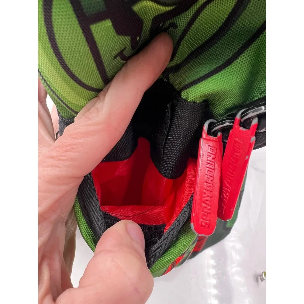 Sprayground Red Bear Money Limited Edition Green Streetwear Backpack NWT